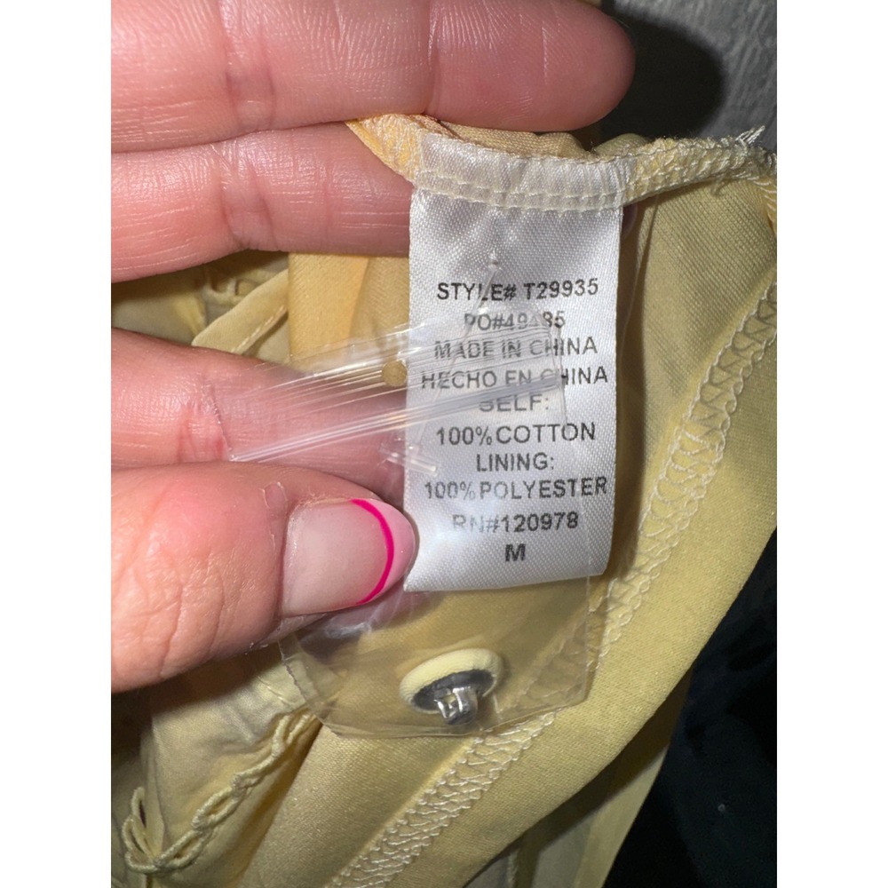 Entro Sleeveless Button Down Top Women Yellow Sun Starfish Eyelet T29935 Medium - Picture 6 of 6